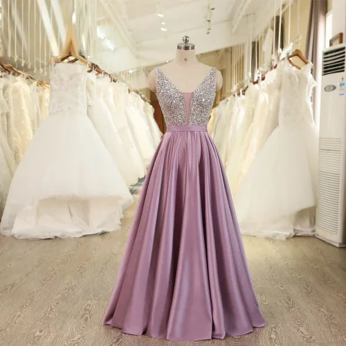 Eslieb V-Neck Beads Bodice Open Back A Line Long Evening Dress Party Elegant Vestido De Festa Fast Shipping Prom Gowns HB001
Eslieb V-Neck Beads Bodice Open Back A Line Long Evening Dress Party Elegant Vestido De Festa Fast Shipping Prom Gowns HB001