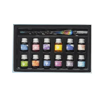 Crystal Starry Sky Glass Pen and Ink Set Glass Dip Pen Fountain Pen Inks for Writing Drawing Office School Supplies DJA8
Crystal Starry Sky Glass Pen and Ink Set Glass Dip Pen Fountain Pen Inks for Writing Drawing Office School Supplies DJA8