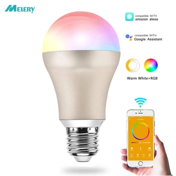 WiFi Smart LED Light Bulb E26/E27 Warm White RGB Dynamic Streamer Group Timer Lamp Remote Control by Echo Alexa Google Assistant
WiFi Smart LED Light Bulb E26/E27 Warm White RGB Dynamic Streamer Group Timer Lamp Remote Control by Echo Alexa Google Assistant