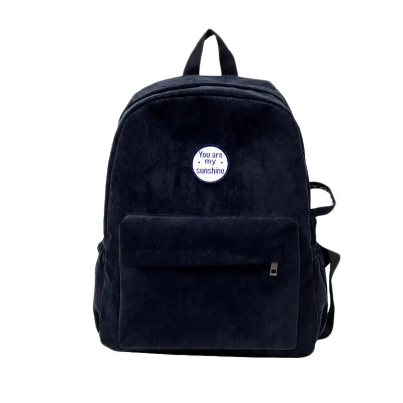 Retro Fashion All-match Style Velvet Corduroy Backpack Student Bag For Teenager Girl Simple Letter Women Female School Backpacks
Retro Fashion All-match Style Velvet Corduroy Backpack Student Bag For Teenager Girl Simple Letter Women Female School Backpacks