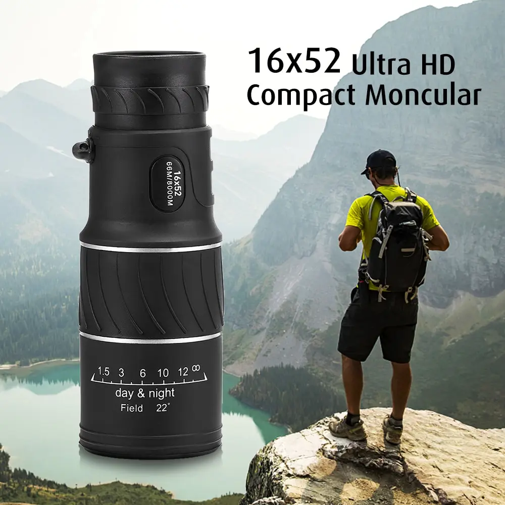 16x52 High Powered Dual Focus Monocular Telescope Outdoor Portable Handheld Ultra Monocular Scope for Hunting Camping
16x52 High Powered Dual Focus Monocular Telescope Outdoor Portable Handheld Ultra Monocular Scope for Hunting Camping