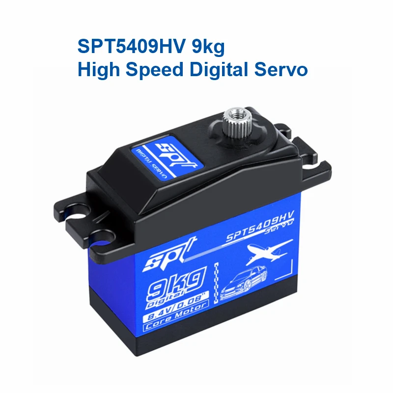 SPT Servo 9kg 0.08" 180° SPT5409HV High Voltage Digital Servo for 1:10 RC Car RC Boat RC Robot Airplane RC Model
SPT Servo 9kg 0.08" 180° SPT5409HV High Voltage Digital Servo for 1:10 RC Car RC Boat RC Robot Airplane RC Model