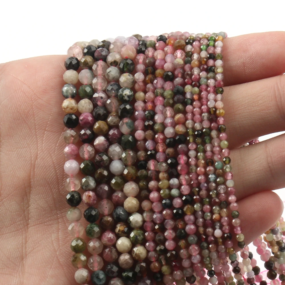 2/3/4mm Faceted Colorful Tourmaline Natural Stone Waist Seed Spacer Beads for Jewelry Making Handmade Diy Bracelet Necklace 15''
2/3/4mm Faceted Colorful Tourmaline Natural Stone Waist Seed Spacer Beads for Jewelry Making Handmade Diy Bracelet Necklace 15''