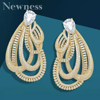Newness Luxury Water Drop AAA Cubic Zirconia Gold Color Dubai Wedding Copper High Quality Fashion Earring Jewelry
Newness Luxury Water Drop AAA Cubic Zirconia Gold Color Dubai Wedding Copper High Quality Fashion Earring Jewelry