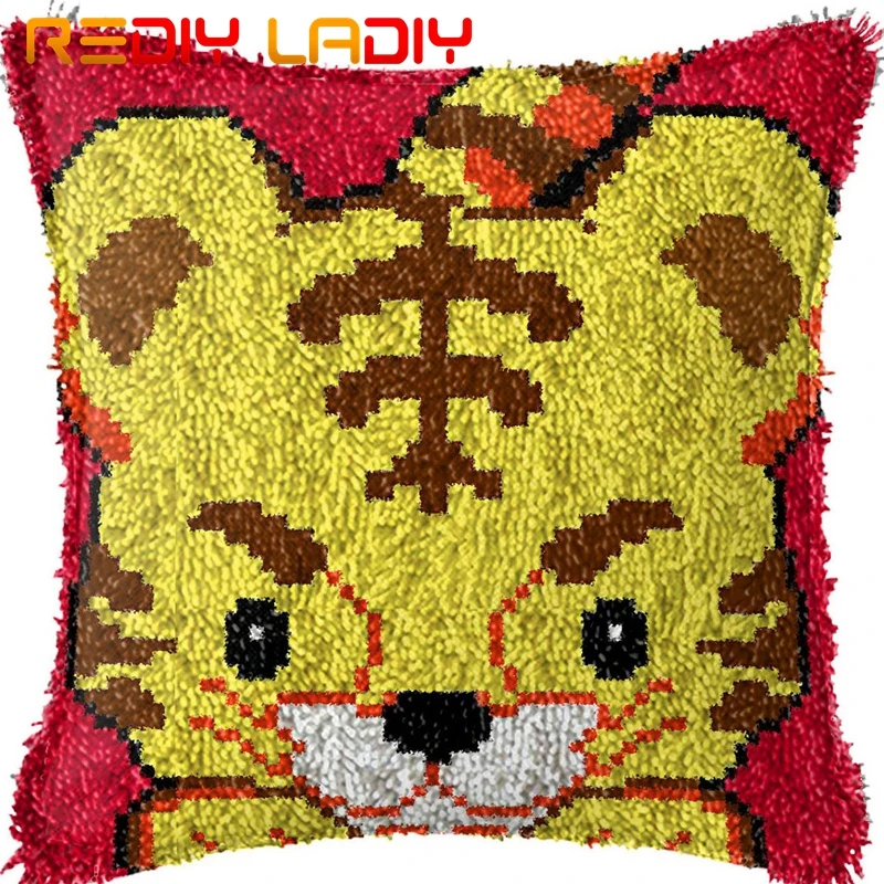 Latch Hook Cushion Kits Yellow Tiger Pillow Case Acrylic Yarn Pillow Printed Color Canvas Crochet Cushion Cover Hobby & Crafts
Latch Hook Cushion Kits Yellow Tiger Pillow Case Acrylic Yarn Pillow Printed Color Canvas Crochet Cushion Cover Hobby & Crafts