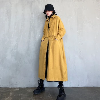 2020 Spring Autumn Plus Size Long Trench Coat Women Fashion Personality Top Loose Windbreaker Coat Outwear Gothic Ladies D3504 
2020 Spring Autumn Plus Size Long Trench Coat Women Fashion Personality Top Loose Windbreaker Coat Outwear Gothic Ladies D3504