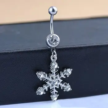 Fashion Jewelry Lady Snowflake Dangle Barbell Belly Button Navel Ring Piercing Jewelry Xmas Gift Trendy Dangle Earrings Gift
Fashion Jewelry Lady Snowflake Dangle Barbell Belly Button Navel Ring Piercing Jewelry Xmas Gift Trendy Dangle Earrings Gift