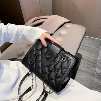Women's Rhombus Luxury Handbags Solid Fashion Chain Shoulder Bags Large Capacity Autumn And Winter New Small and Square Bag Sac 
Women's Rhombus Luxury Handbags Solid Fashion Chain Shoulder Bags Large Capacity Autumn And Winter New Small and Square Bag Sac