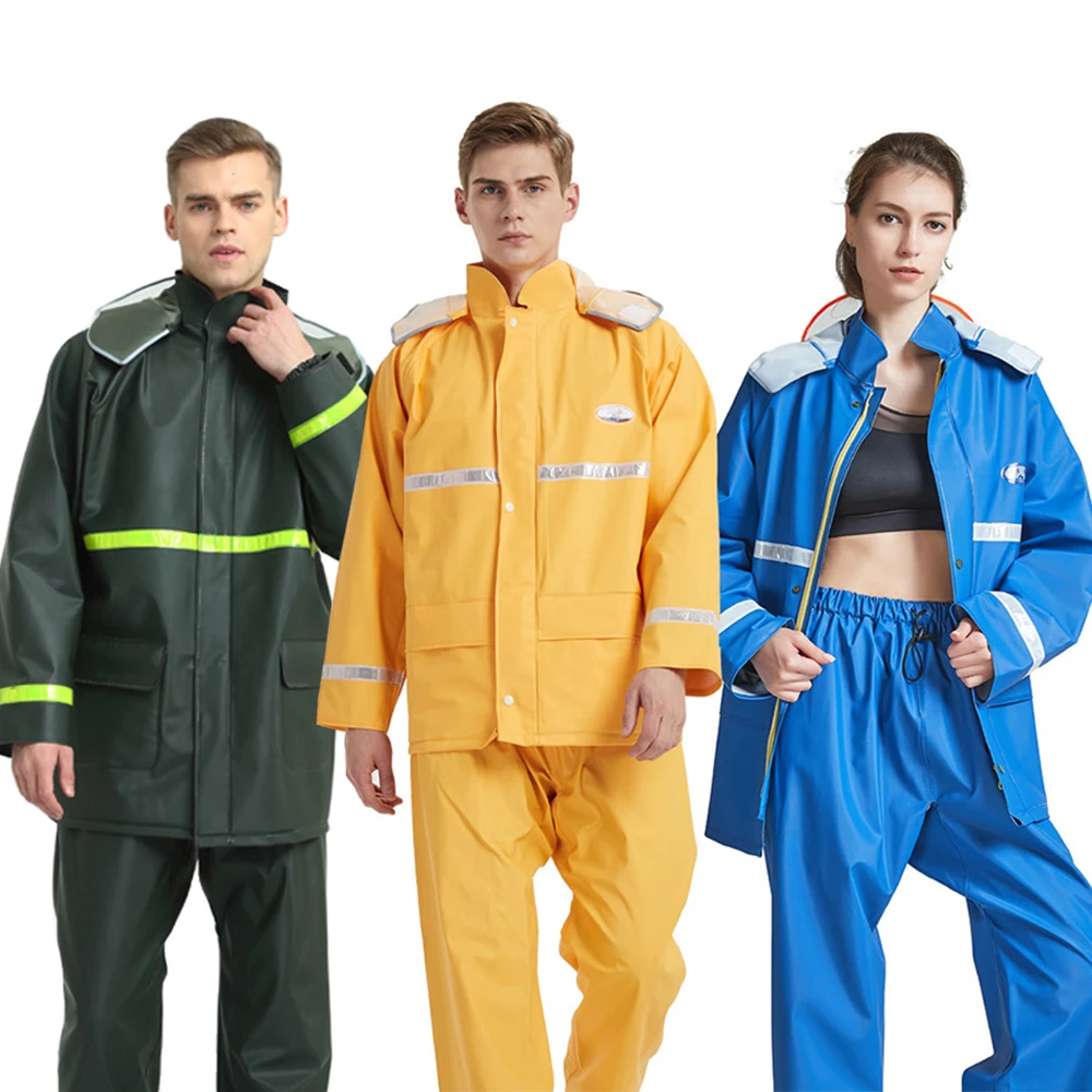Adult Thicken PVC Jacket Pant Rain Snow Resistant Coat Waterproof Suit with Hood and Mask for Outdoor Cycling Work Fishing
Adult Thicken PVC Jacket Pant Rain Snow Resistant Coat Waterproof Suit with Hood and Mask for Outdoor Cycling Work Fishing