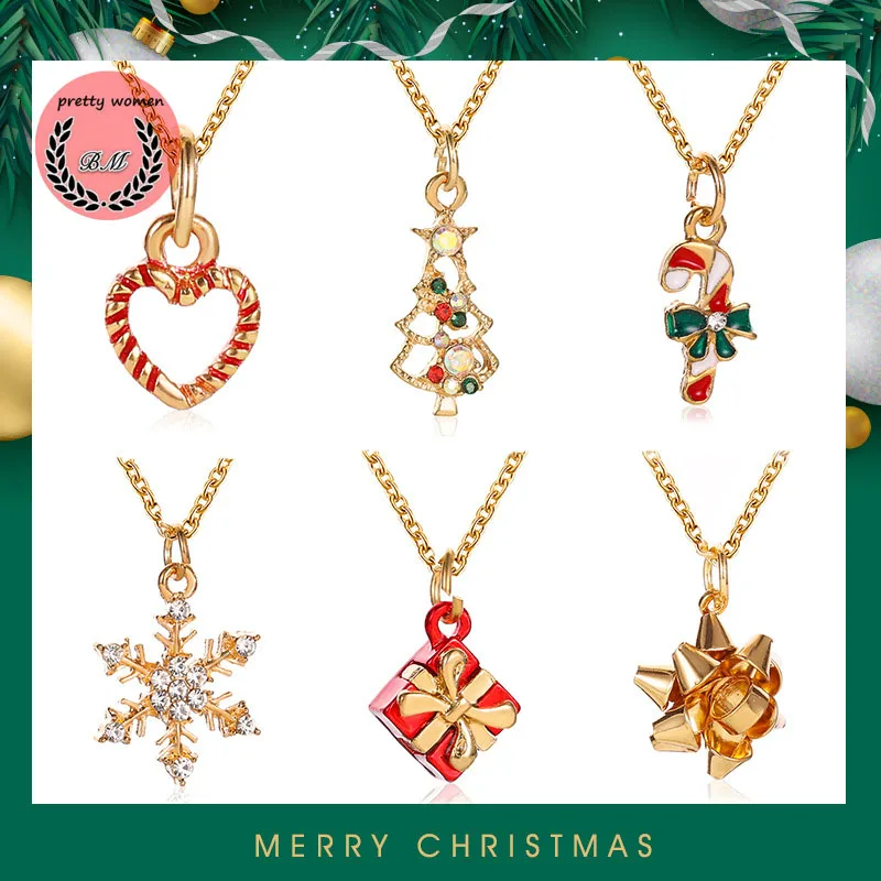 Fashion Snowflake Crutch Christmas Tree Pendant Necklace for Women Man Christmas Crystal Zircon Necklaces Festival Gifts
Fashion Snowflake Crutch Christmas Tree Pendant Necklace for Women Man Christmas Crystal Zircon Necklaces Festival Gifts
