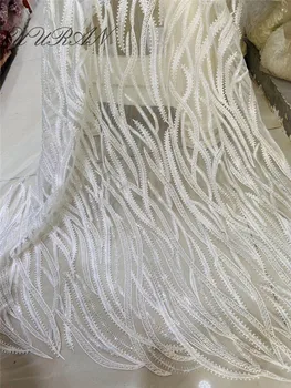 Off white African Lace Fabric Tulle Nigerian French Embroidery Lace Fabric High Quality with beads
Off white African Lace Fabric Tulle Nigerian French Embroidery Lace Fabric High Quality with beads
