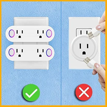 2 Pack Smart Plug 15A Dual Outlet Sockets with Energy Monitoring Hands-Free Voice Control for Alexa IFTTT Google Assist
2 Pack Smart Plug 15A Dual Outlet Sockets with Energy Monitoring Hands-Free Voice Control for Alexa IFTTT Google Assist