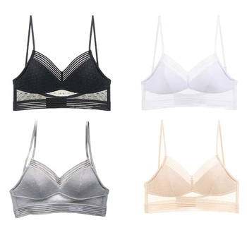 Women Sexy Deep U Low Back Lace Bralette Thin Cup Polka Dot Mesh Wireless Bra M6CD
Women Sexy Deep U Low Back Lace Bralette Thin Cup Polka Dot Mesh Wireless Bra M6CD