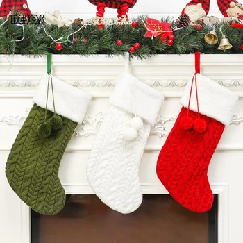 Christmas New Year Knitting Yarn Thickened Soft Solid Color Shopping Malls Family Decorated Christmas Tree Gift Socks B138D 
Christmas New Year Knitting Yarn Thickened Soft Solid Color Shopping Malls Family Decorated Christmas Tree Gift Socks B138D
