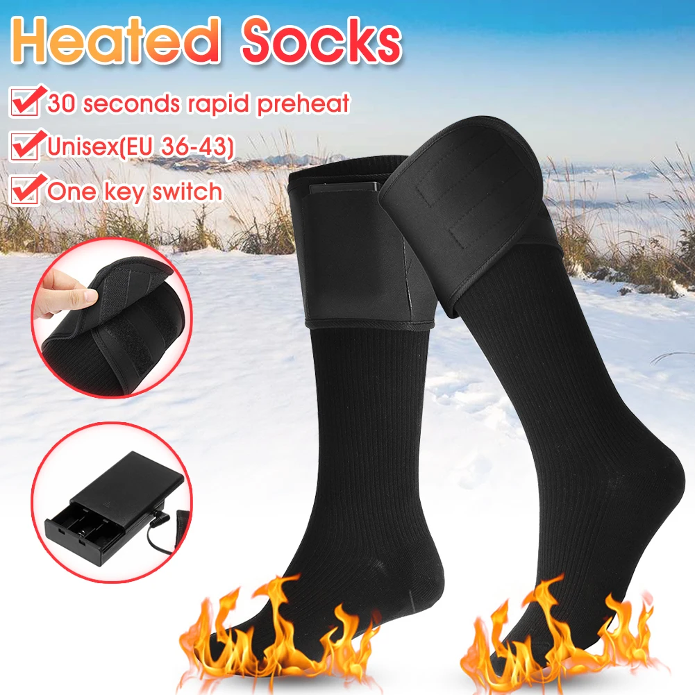 Heated Socks Battery Operated Winter Thermal Long Knitted Socks Washable For Men And Women
Heated Socks Battery Operated Winter Thermal Long Knitted Socks Washable For Men And Women