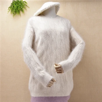 Ladies women's blouses fashion angora rabbit fur knitted crochet knitted long sleeves loose pullover sweater pull jumper winter
Ladies women's blouses fashion angora rabbit fur knitted crochet knitted long sleeves loose pullover sweater pull jumper winter