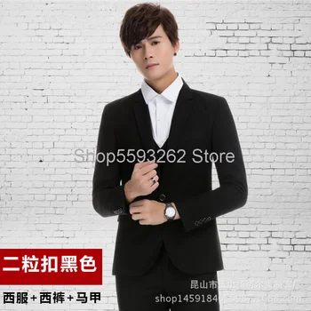 Fall 2020 men's hair stylist suit three-piece Men's slim suit suit men's 3-piece suit
Fall 2020 men's hair stylist suit three-piece Men's slim suit suit men's 3-piece suit