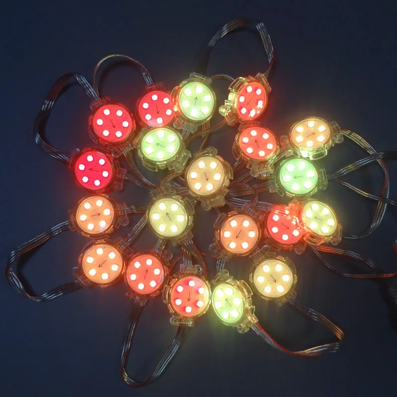 DC24V 5050 SMD RGB 6 LEDS diameter 40mm SM16703 LED Module,Full Color Digital RGB LED Pixel point light transparent cover IP68
DC24V 5050 SMD RGB 6 LEDS diameter 40mm SM16703 LED Module,Full Color Digital RGB LED Pixel point light transparent cover IP68