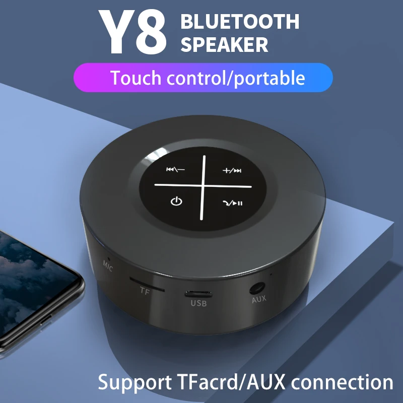 Portable MINI Bluetooth Speaker Y8 Wireless Bass With Microphone Mobile Phone Hands-free Calling Support TF card AUX Interface
Portable MINI Bluetooth Speaker Y8 Wireless Bass With Microphone Mobile Phone Hands-free Calling Support TF card AUX Interface