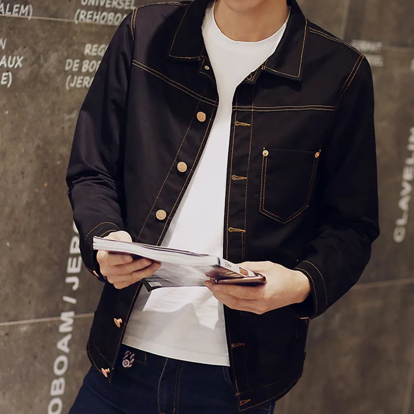 MAGGIE'S WALKER Spring New Casual Solid Color Slimming Series Bright Line Handsome Student Denim Jacket
MAGGIE'S WALKER Spring New Casual Solid Color Slimming Series Bright Line Handsome Student Denim Jacket
