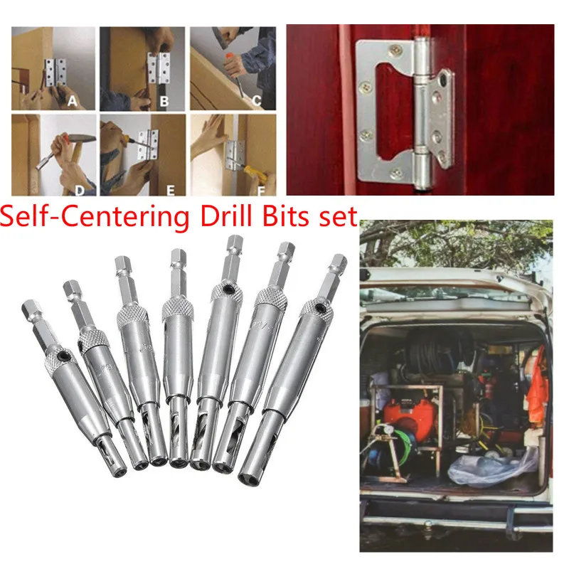 16/4/7Pcs Self-Centering Drill Bits Set Hardware HSS Hinge Tapper Core Hex Key Quick Change Tool Door Window Cabinet Furniture
16/4/7Pcs Self-Centering Drill Bits Set Hardware HSS Hinge Tapper Core Hex Key Quick Change Tool Door Window Cabinet Furniture