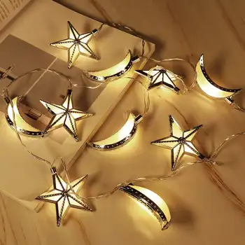 Muslim Ramadan LED Light Islamic Eid Mubarak Moon Star Shape String Light Colorful Multicolor Hanging String Light Home Decor
Muslim Ramadan LED Light Islamic Eid Mubarak Moon Star Shape String Light Colorful Multicolor Hanging String Light Home Decor