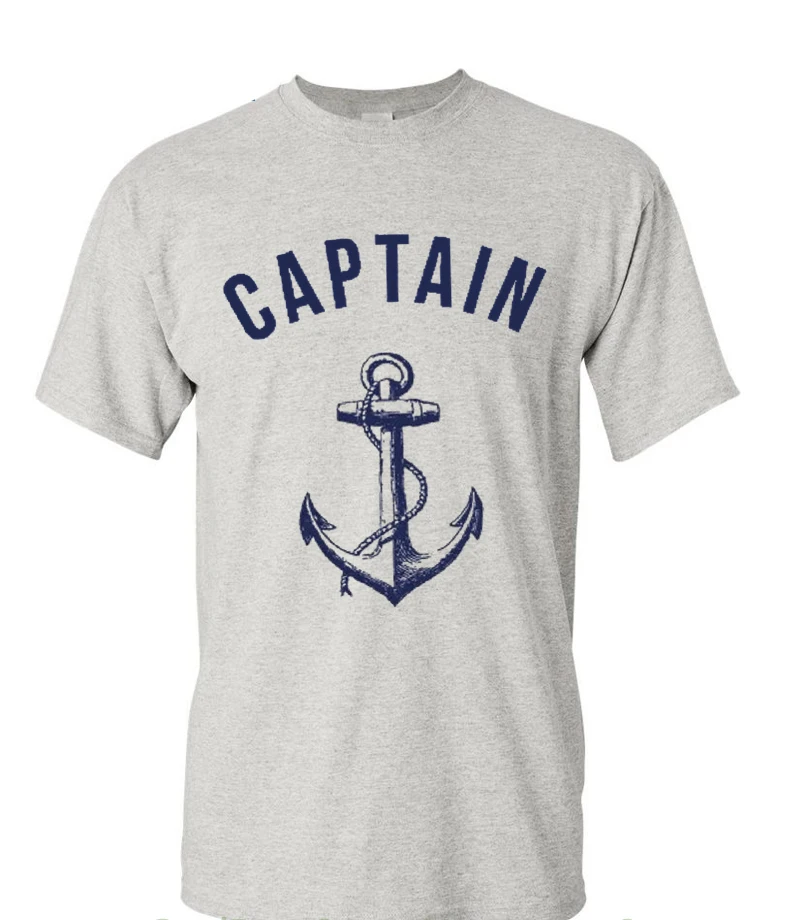 

T Shirt Funny T Shirt Men Captain T Shirt Anchor Navy Nautical Sea Ocean Sailor Ship Marine Beach Shirt