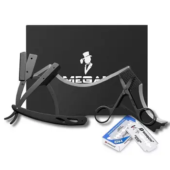 Beard Shaping Tool Professional Straight Edge Razor & Shaping Comb & 10 Pcs Double Edge Blade & Stainless Steel Scissors
Beard Shaping Tool Professional Straight Edge Razor & Shaping Comb & 10 Pcs Double Edge Blade & Stainless Steel Scissors