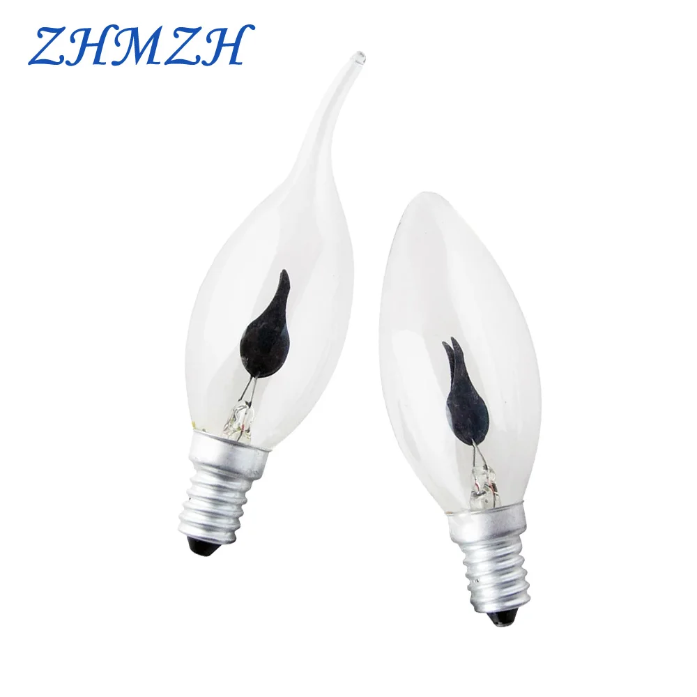 

10pcs/lot Flame Lamp Bulb Tungsten bulbs Flicker Flame Led Candle Light Bulb Vintage Fire Lighting AC220V E14 E27 3W