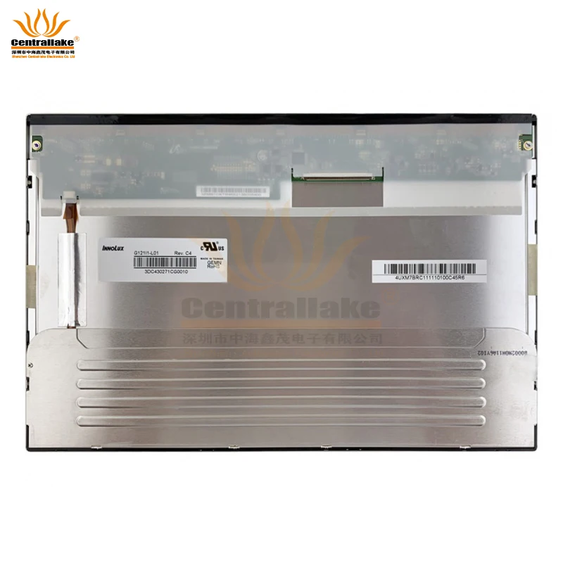 

INNOLUX 12.1" TFT LCD Panel G121I1-L01 with Resolution:1280x800 Brightness of 400cd/m² Industrial Display Screen