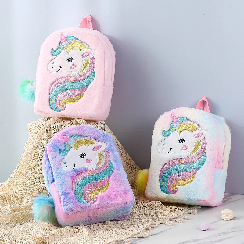 New large-capacity girls backpack kindergarten cute school bag embroidery unicorn cartoon plush backpack
New large-capacity girls backpack kindergarten cute school bag embroidery unicorn cartoon plush backpack
