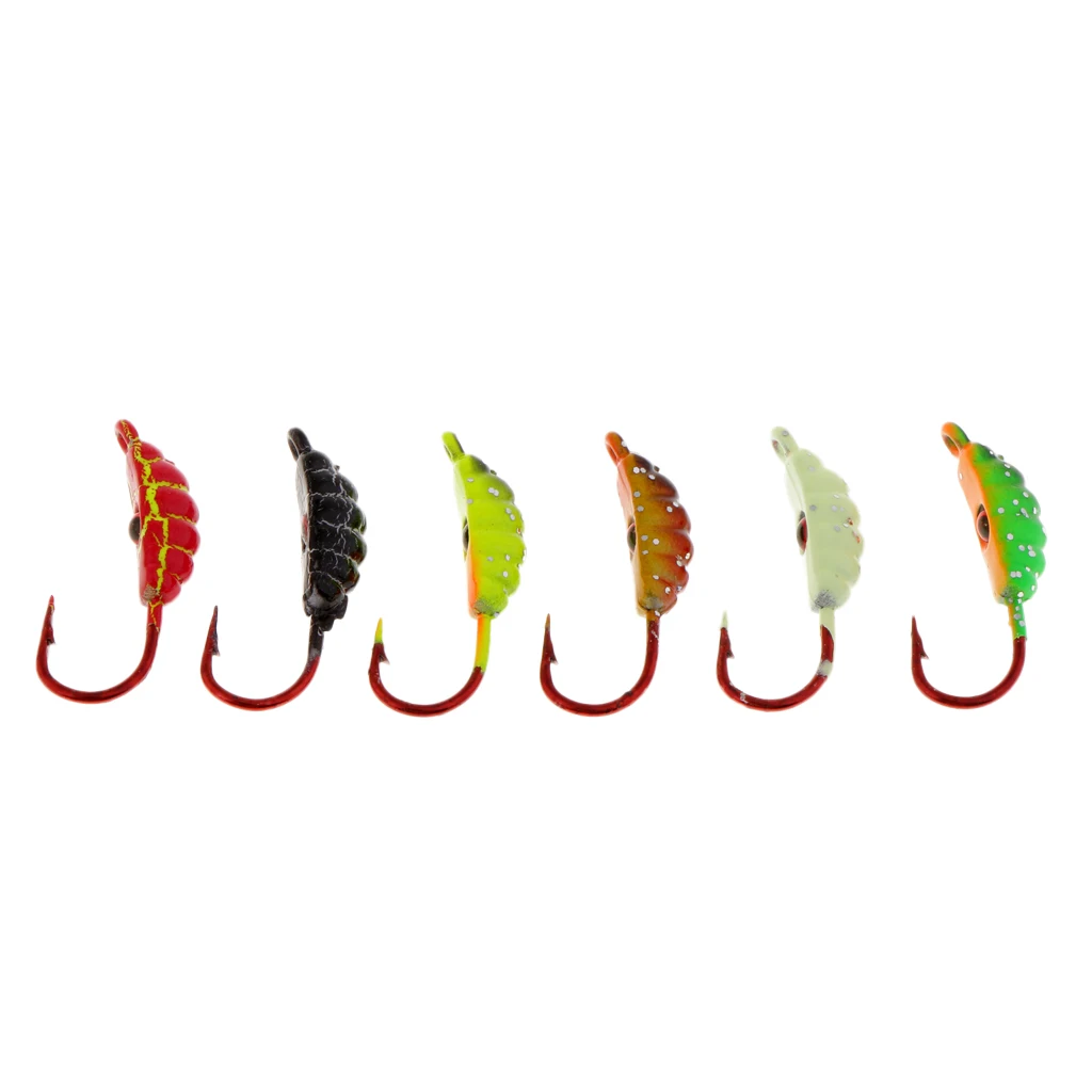 6Pcs/Set Winter Ice Fishing Hook Hard Lures Lead Jigs Head Hooks Baits Hooks 6Pcs/Set Winter Ice Fishing Hook Hard Lures Lead Jigs Head Hooks Baits Hooks