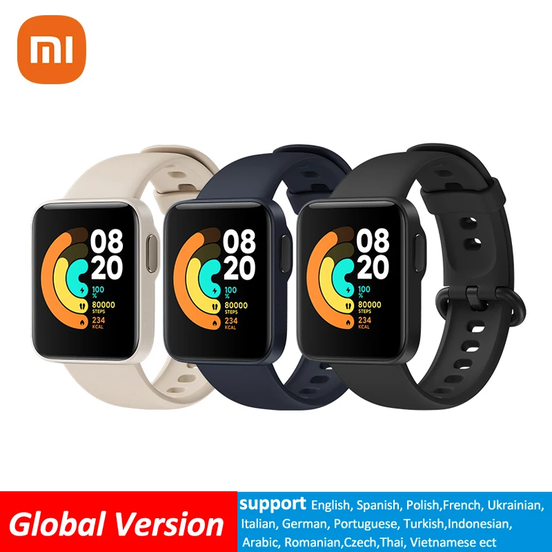 Смарт-часы Xiaomi Mi Watch Lite GPS 5ATM дисплей 1 4 дюйма Bluetooth водонепроницаемые