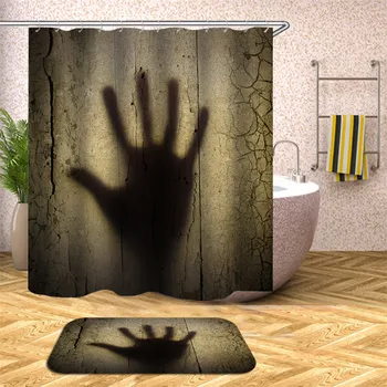 Bathroom supplies shower curtain Halloween funny handprint waterproof fabric shower curtain gauze with hook
Bathroom supplies shower curtain Halloween funny handprint waterproof fabric shower curtain gauze with hook