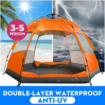 3-5 Person Fully Automatic Tent Waterproof Quick Open Tent Outdoor Camping Hiking Fishing Tent Sunshade Orange/Green/Blue
3-5 Person Fully Automatic Tent Waterproof Quick Open Tent Outdoor Camping Hiking Fishing Tent Sunshade Orange/Green/Blue
