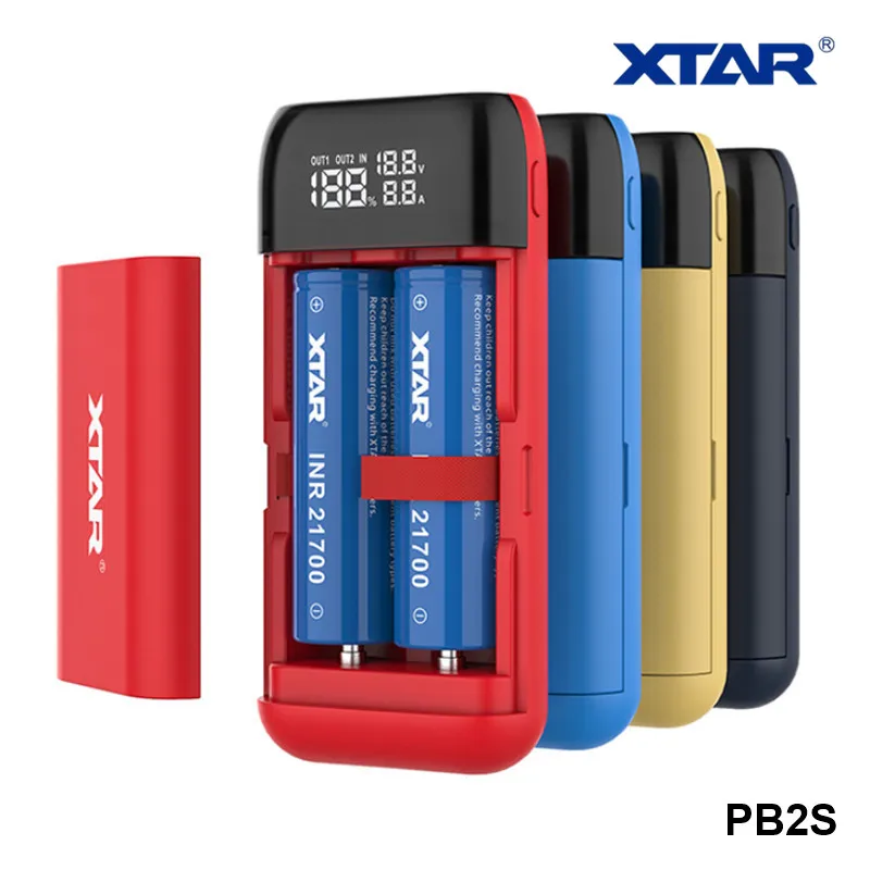 Xtar PB2 PB2S QC3.0 Type C USB портативное зарядное устройство 20700 18700 21700 18650 батарея ЖК
