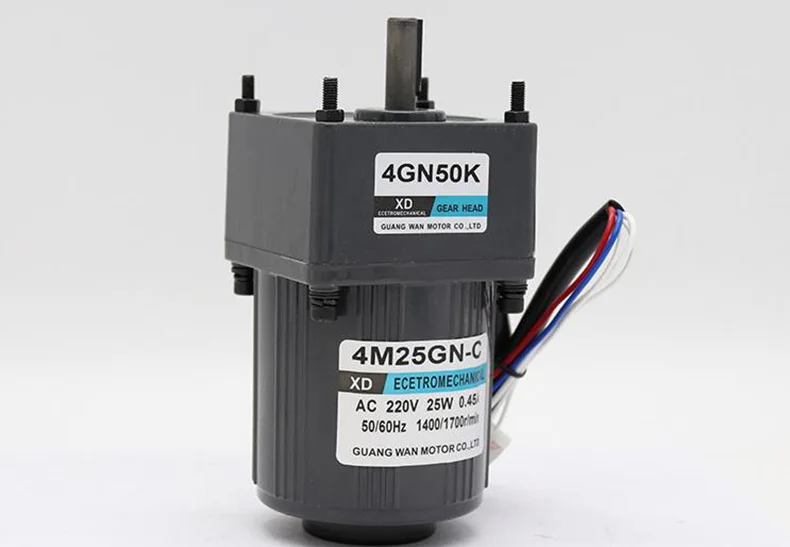 Редукторный двигатель, 220 В переменного тока, 25 Вт, 0,7 А, миниатюрный Регулируемый однофазный асинхронный двигатель
Редукторный двигатель, 220 В переменного тока, 25 Вт, 0,7 А, миниатюрный Регулируемый однофазный асинхронный двигатель