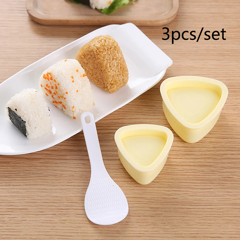3PCS/Set DIY Sushi Mold Onigiri Rice Ball Food Press Triangular Sushi Maker Mold Kitchen Gadget Sets Rice Ball Mold