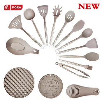 NEW Kitchen Utensils Set 5-12Pcs Cooking Utensils Set Stainless Steel+Silicone Nonstick Spatula Spoons Cooking Kitchen Tools
NEW Kitchen Utensils Set 5-12Pcs Cooking Utensils Set Stainless Steel+Silicone Nonstick Spatula Spoons Cooking Kitchen Tools