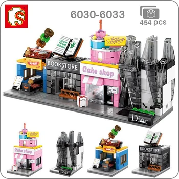 Sembo Street Barbecue Bookstore Perfume Cake Shop Store 3D Model DIY Small Blocks Bricks Building Toy 4Pcs for Children no Box
Sembo Street Barbecue Bookstore Perfume Cake Shop Store 3D Model DIY Small Blocks Bricks Building Toy 4Pcs for Children no Box