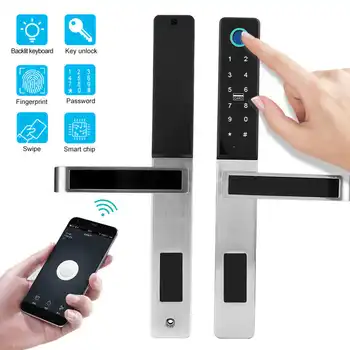Smart Door Lock Fingerprint Password Key Card Bluetooth Unlock Voice Control for Home
Smart Door Lock Fingerprint Password Key Card Bluetooth Unlock Voice Control for Home