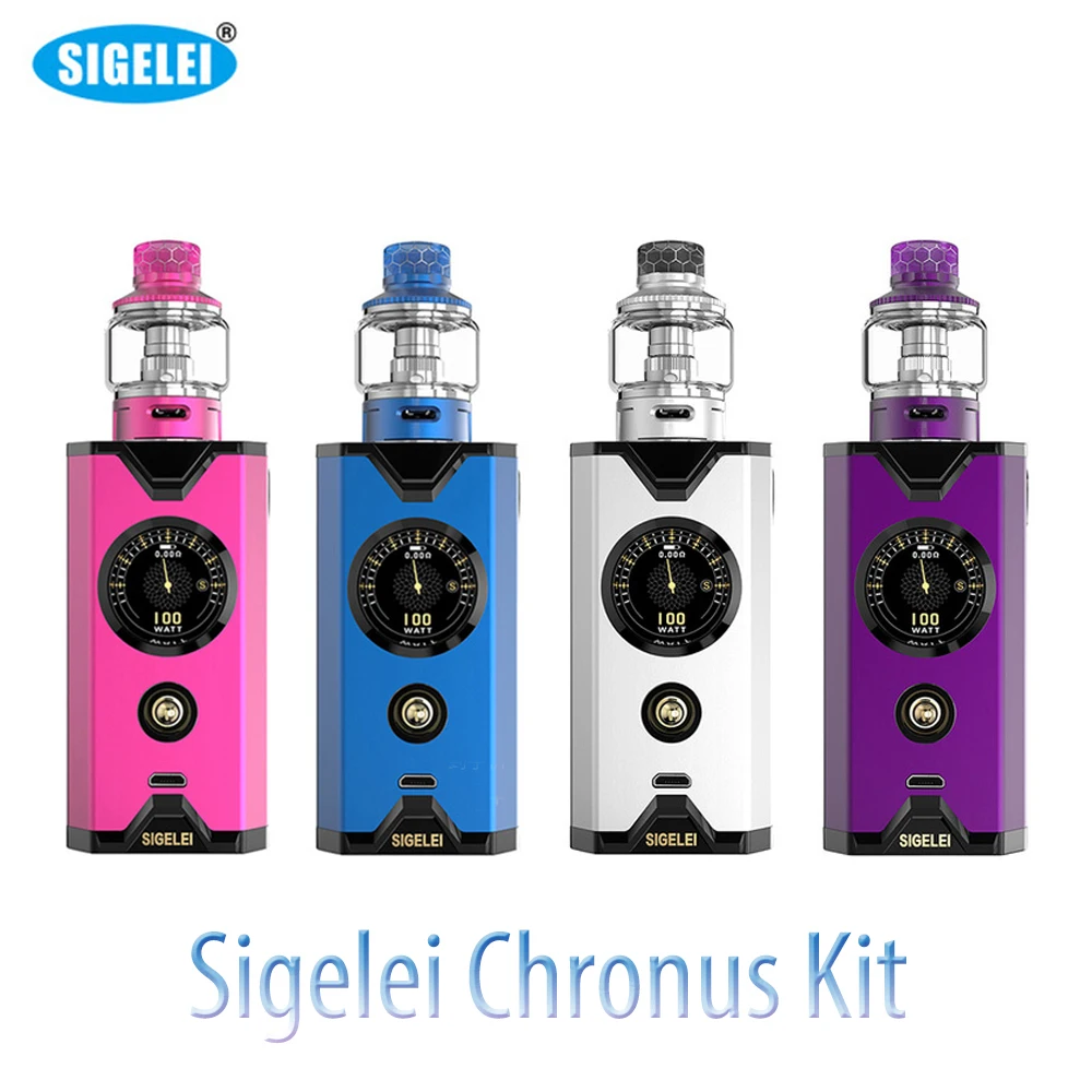 Sigelei Chronus Kit powered by 18650 battery with 510 Interfaces type TFT screen Electronic cigarrete Vape kit
Sigelei Chronus Kit powered by 18650 battery with 510 Interfaces type TFT screen Electronic cigarrete Vape kit
