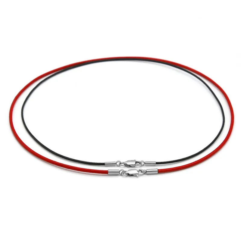 1.5mm 2mm Handmade Leather Rope Necklaces & Pendant Charms Jewelry Findings Stainless Steel Lobster Clasp String Cord 50cm 60cm |