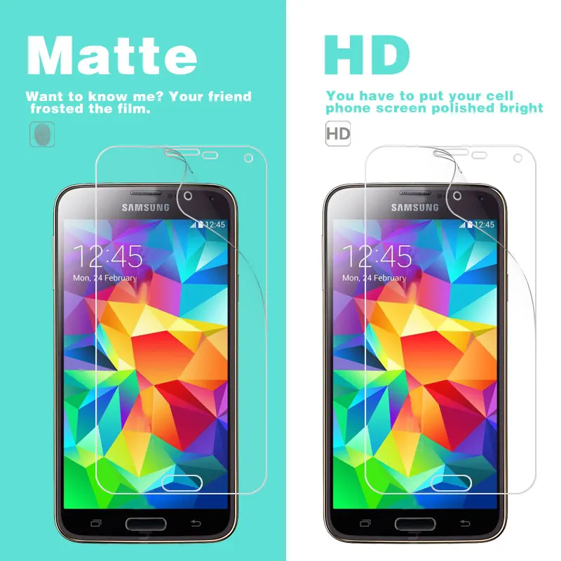 Антибликовая матовая пленка для Samsung S5 S6 S7 S6500 S6792L S6E Edge Active Mini Neo Plus Prime Sport HD