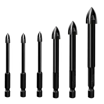 Multifunction Carbide Glass Drill Bit Set Alloy Point with 4 Cutting Edges Tile and Cross Spear Head Sharp and Durable
Multifunction Carbide Glass Drill Bit Set Alloy Point with 4 Cutting Edges Tile and Cross Spear Head Sharp and Durable