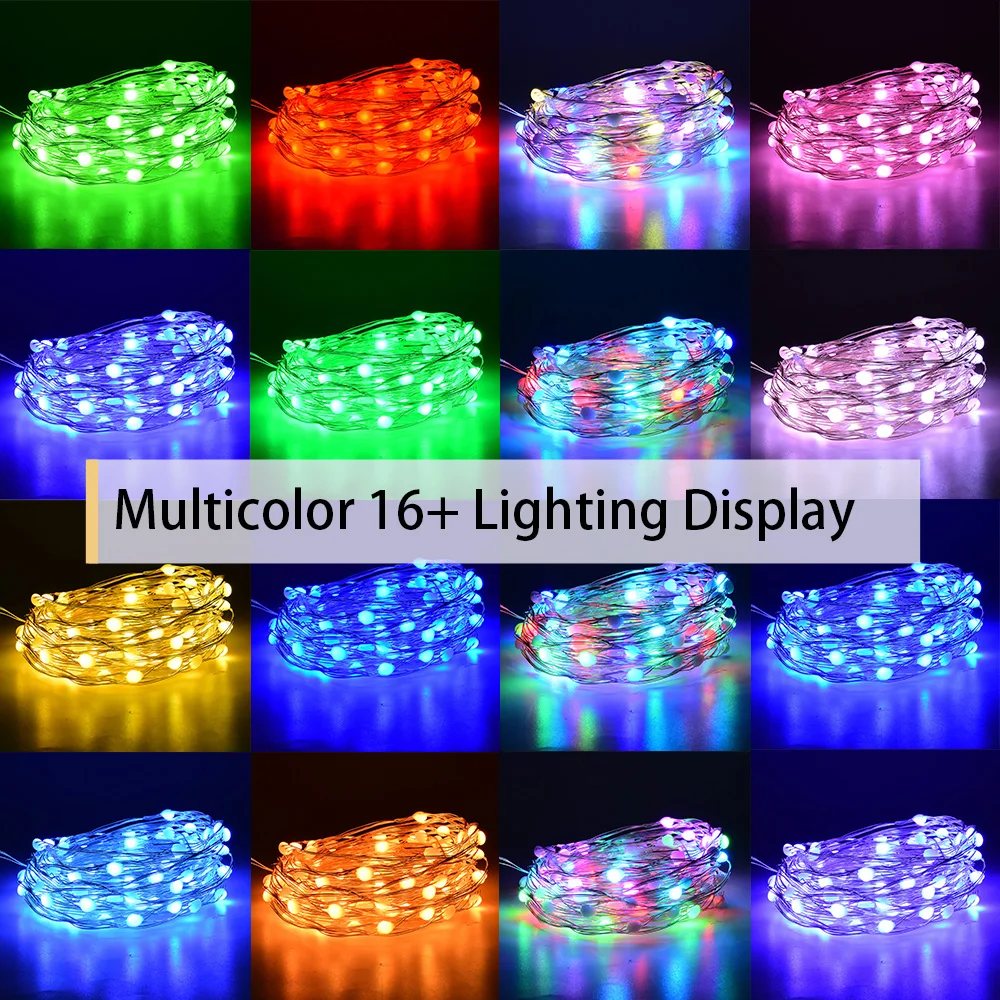 100 LED Outdoor Light String Fairy Garland Battery Power Remote Control Copper Wire Lights Party Christmas Wedding 5 Colors D30
100 LED Outdoor Light String Fairy Garland Battery Power Remote Control Copper Wire Lights Party Christmas Wedding 5 Colors D30