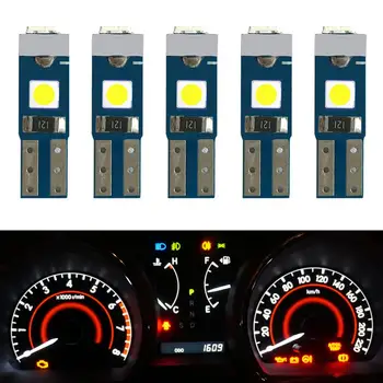 

5pcs Super bright 3030 LED T5 W3W W1.2W 70 73 74 79 85 car Dashboard warming indicator Wedge Light Bulb Auto Instrument Lamp 12V