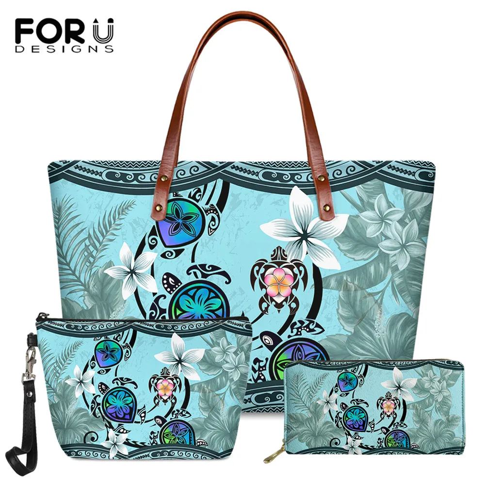 FORUDESIGNS Brand Designer Women 3set Handbag Fashion Polynesia Pattern Shoulder Bag Long PU Leather Hibiscus Turtle Wallet 2020
FORUDESIGNS Brand Designer Women 3set Handbag Fashion Polynesia Pattern Shoulder Bag Long PU Leather Hibiscus Turtle Wallet 2020