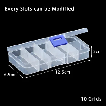 RBFHYER Adjustable 10 Slots Transparent Compartment Plastic Jewelry Box Earrings Rings Gift Boxes Necklace Storage Box
RBFHYER Adjustable 10 Slots Transparent Compartment Plastic Jewelry Box Earrings Rings Gift Boxes Necklace Storage Box