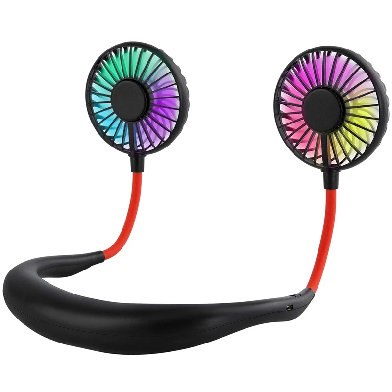 Hand Free Usb Personal Fan- Portable Handheld Mini Led Fan Headphone Design Neckband Fan Internal Rainbow And White Light, 3 Spe
Hand Free Usb Personal Fan- Portable Handheld Mini Led Fan Headphone Design Neckband Fan Internal Rainbow And White Light, 3 Spe